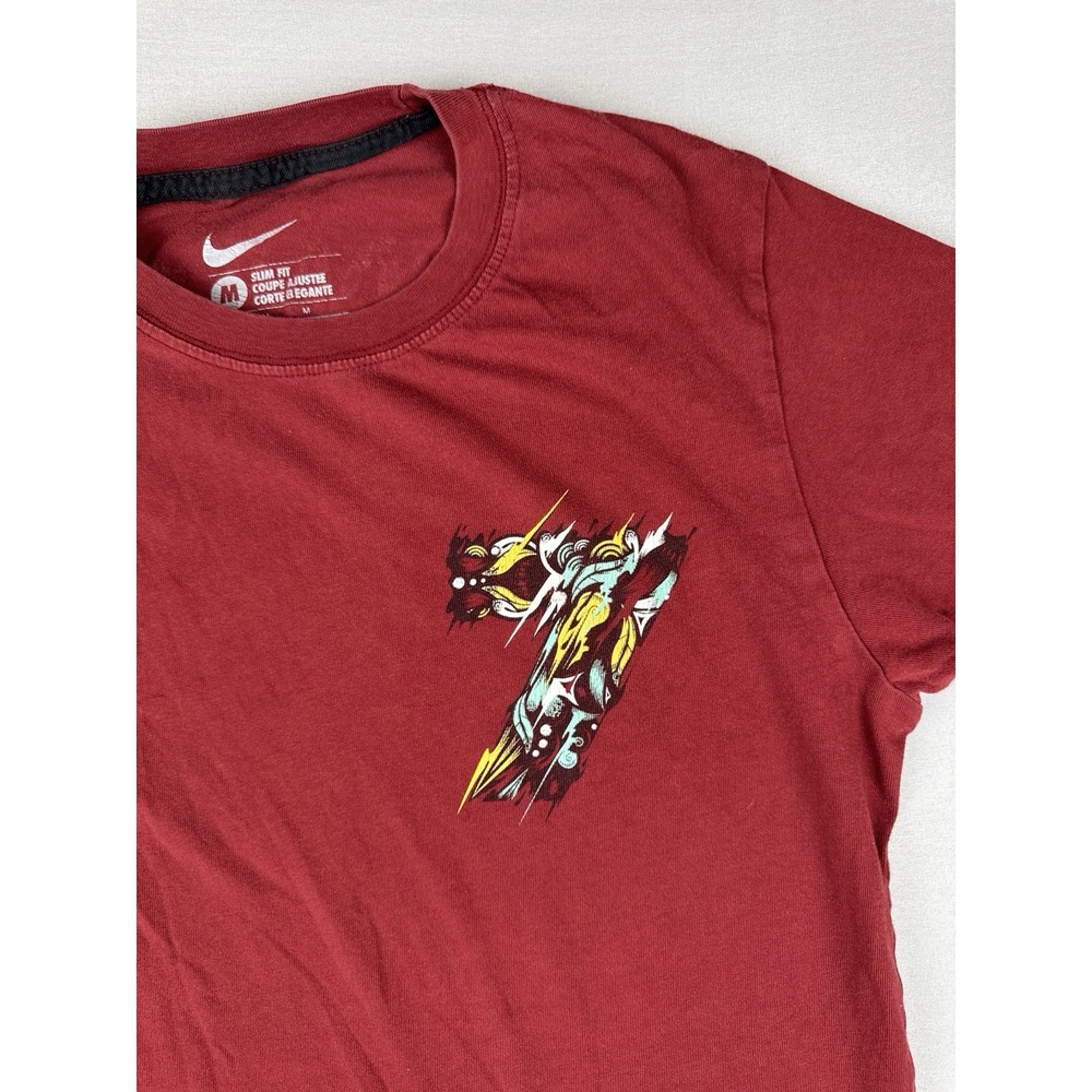 Nike Cristiano Ronaldo CR7 Soccer T Shirt Red Swoosh Football Mens Medium - Picture 5 of 12